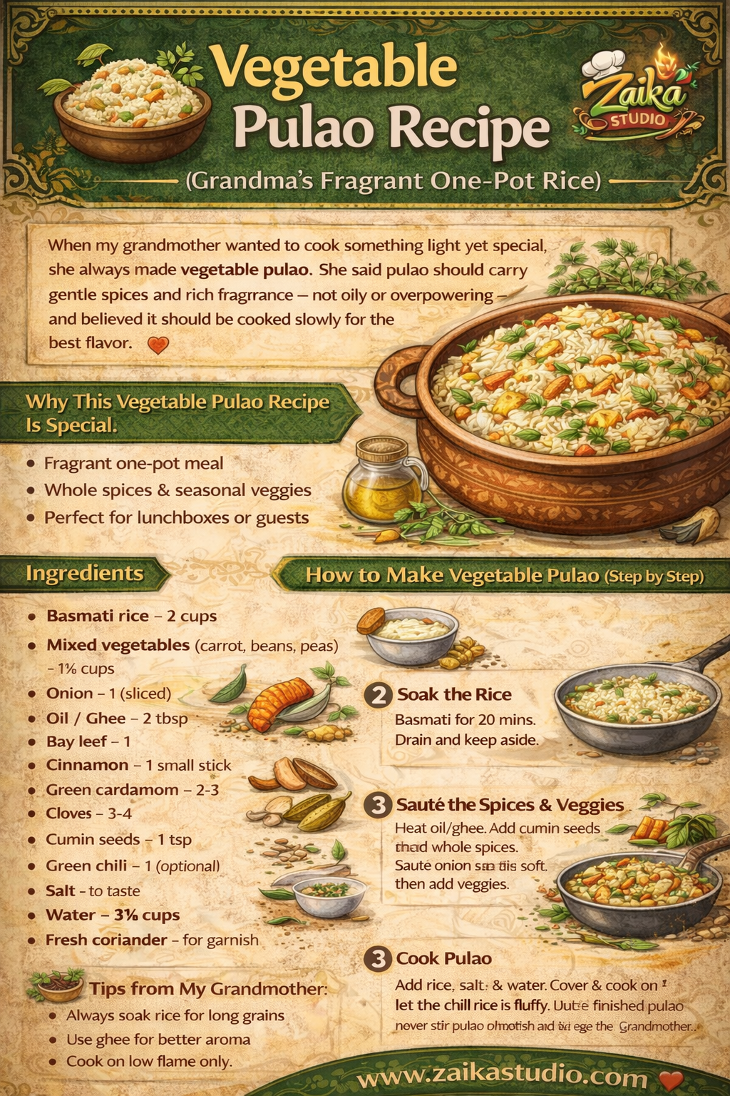 Vegetable Pulao Recipe